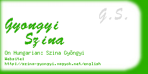 gyongyi szina business card